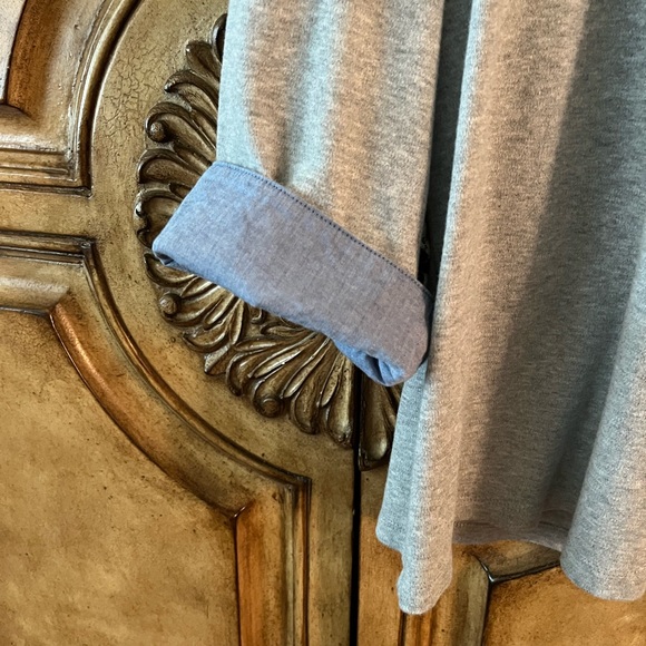 Nautica 3/4 sleeve top with chambray lining size XL - Picture 2 of 3